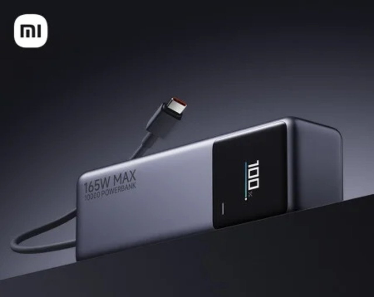 Xiaomi 10000mAh power bank with 165W output for MacBook